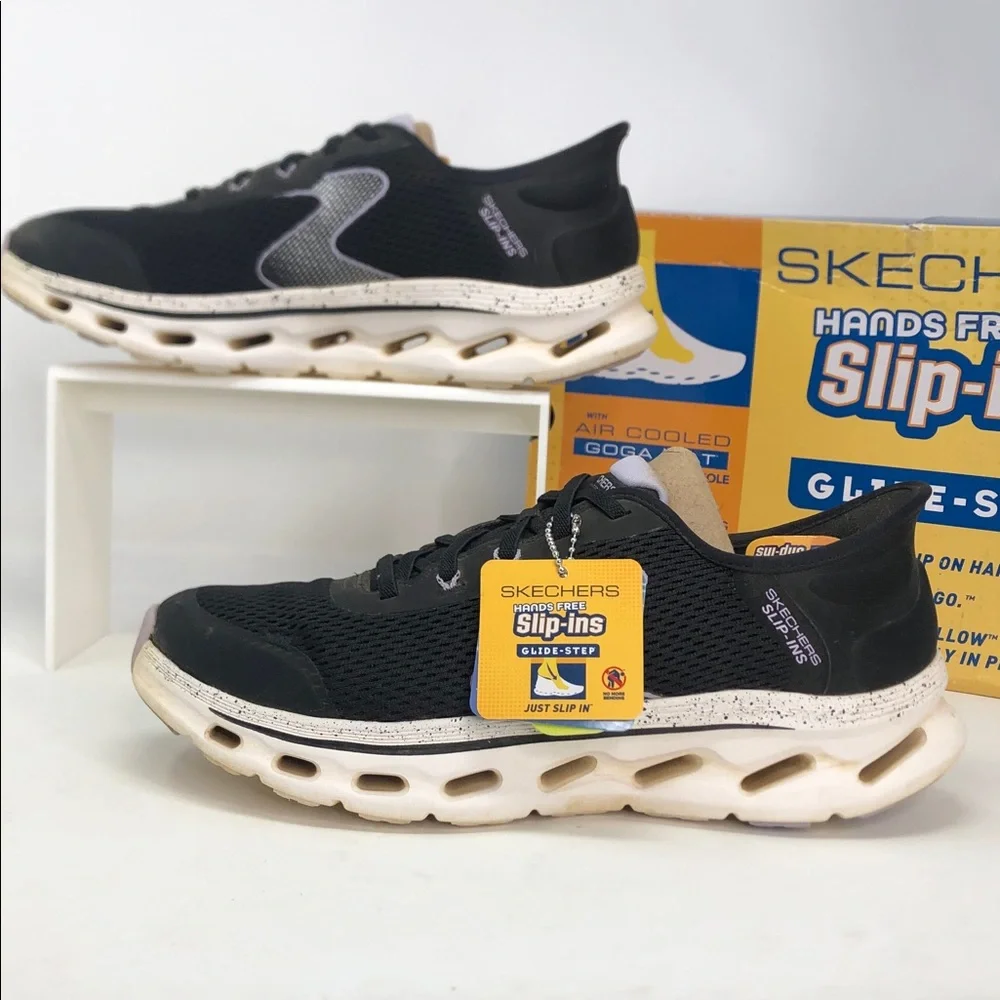 Skechers Go Walk Glide Step 2.0 Black Lavender Women’s Shoes - Size 8.5